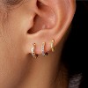 Inerney Gold Huggie Hoop Earrings Set for Women, Dainty Small Sterling Silver Earring Stacks Hypoallergenic Jewelry for Multiple Piercings - 3 of 4