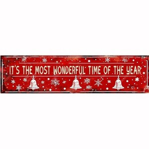 Lomsoe snowsun Metal Signs It's The Most Wonderful Time on The Year Sign Vintage Tin Sign Christmas Aluminum Sign Christmas Gift 4×16 Inches - 1 of 1