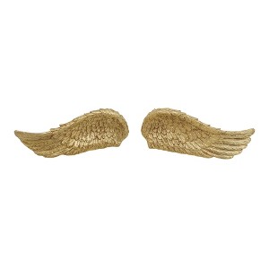 Transpac Resin Gold Angel Wing Set of 2 Home Decorations Spring - 1 of 1