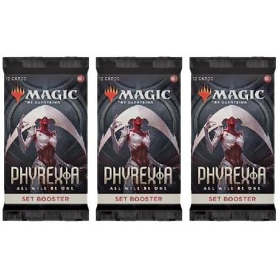 MAGIC THE GATHERING 3 Packs Magic: the Gathering Set Booster Pack Lot MTG Phyrexia all will be one