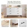 NicBex 6 Drawers Dresser Chest of Drawers Closet Organizers and Storage with Metal Legs Tall Dresser for Bedroom, Living Room, Hallway - 4 of 4