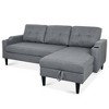 74.8" Convertible L-Shaped Sectional Sofa Bed with Storage Chaise - 2 of 4