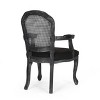 2pk Mina French Country Wood and Cane Upholstered Dining Chairs - Christopher Knight Home - 4 of 4