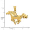 Black Bow Jewelry 14k Yellow Gold Polished Galloping Horse Pendant - 4 of 4