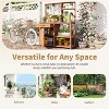 Garden Potting Bench Table Outdoor Patio Workstation with Drawer, Shelves, Cabinet, Pegboard with Hooks, Fir Wood Frame,Natural/White/Brown-ModernLuxe - 3 of 4