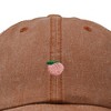 Dalix Lil Peach Embroidered Cotton Summer Cute Outdoor Baseball Cap Dad Hat Womens - 2 of 4