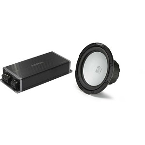 Kicker Marine KPX500.1 Powersports Amp & 10" Free Air 2 Ohm Subwoofer Audio Upgrade - 1 of 4