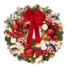 Christmas Wreath, Artificial Christmas  Wreaths, Xmas Wreath with Pine Cone and Berries, Xmas Decorations for Windows, Wall, Mantel,  Front Door - 2 of 4