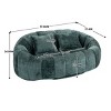 Bean Bag Chair Modern with High-Density Foam Seat for Living Room or Bedroom 59in Wide Two-Seater Sofa-3irtyhousy - 4 of 4