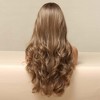 Jessie's Wig 26 Inch Long Wavy Wig For Party Synthetic Wig Dark Brown 1 Pc/Pack - 2 of 4