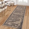 Coolmee Washable Modern Stripe Carpet Non Slip Soft Rubber Backed Rug,Low Pile Area Rug for Bedroom Office DiningRooBeige - 2 of 4