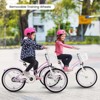 Gymax Girls Bike for Kids Age 6-9 Years Old Kickstand Included 8 Inch Kids Bicycle with Training Wheels Basket and Bell Kids Bike Pink/Purple - 2 of 4