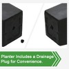 LuxenHome Square Tapered 18.5" H House Planters, Indoor & Outdoor Black - 3 of 4