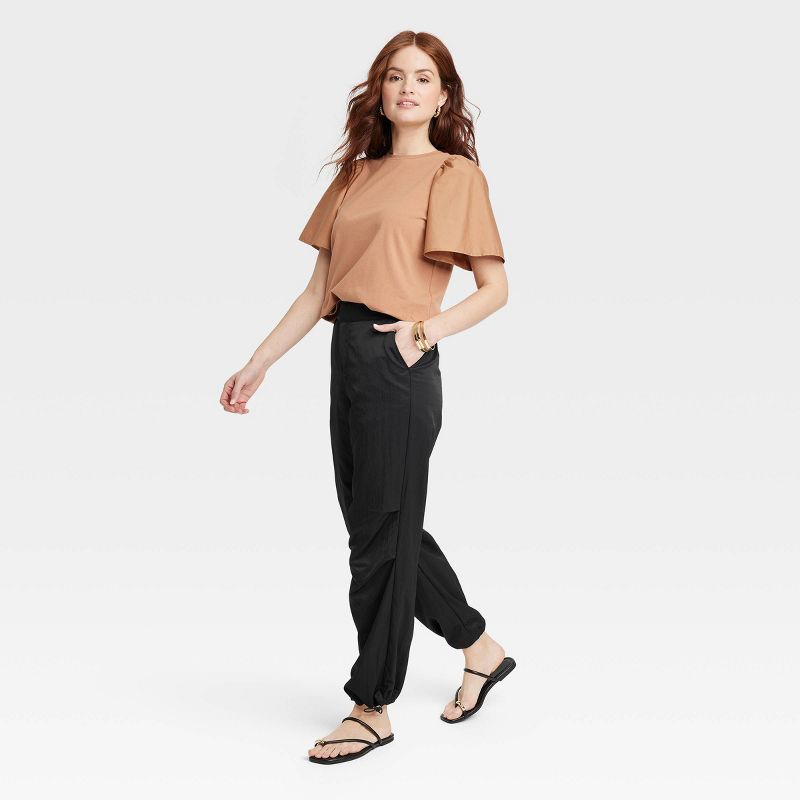  Women's High-Rise Parachute Pants - A New Day™, 4 of 9