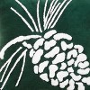 C&F Home 18" x 18" Pinecone on Green Tufted Pillow - 3 of 3