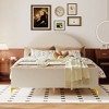 Full Size Upholstered Platform Bed with Classic Semi-circle Shaped Headboard and Metal Legs for Bedroom or Apartment - 2 of 4