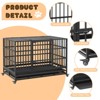 Dog Crates Folding Metal Wire Crates Dog Kennels Outdoor and Indoor Pet Dog Kennel, Max Load 300Lbs with Double-Door, Divider Panel, Removable Tray - 3 of 4