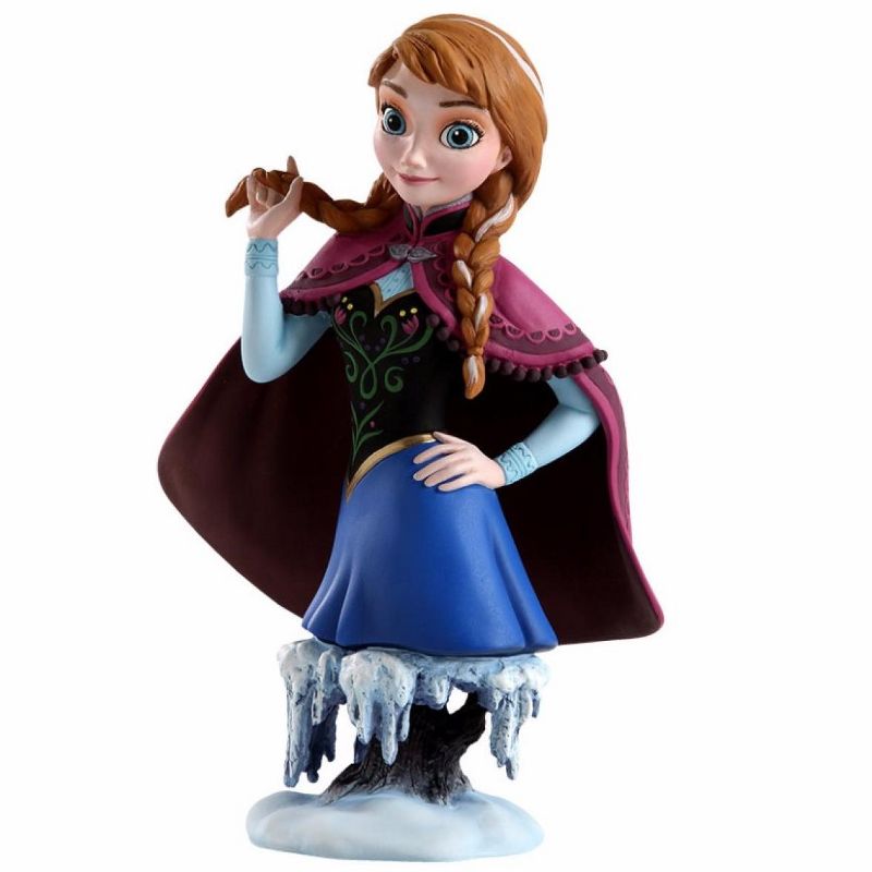 Disney 7" Blue and Burgundy Red Frozen Anna Christmas Tabletop Figurine, 2 of 4