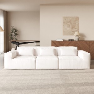 Modular Sectional Sofa Couch,118.12" Cloud Oversized Sofa,Minimalist 3 Seater Sofa Wide Deep Seat Convertible Couches for Living Room - 1 of 4