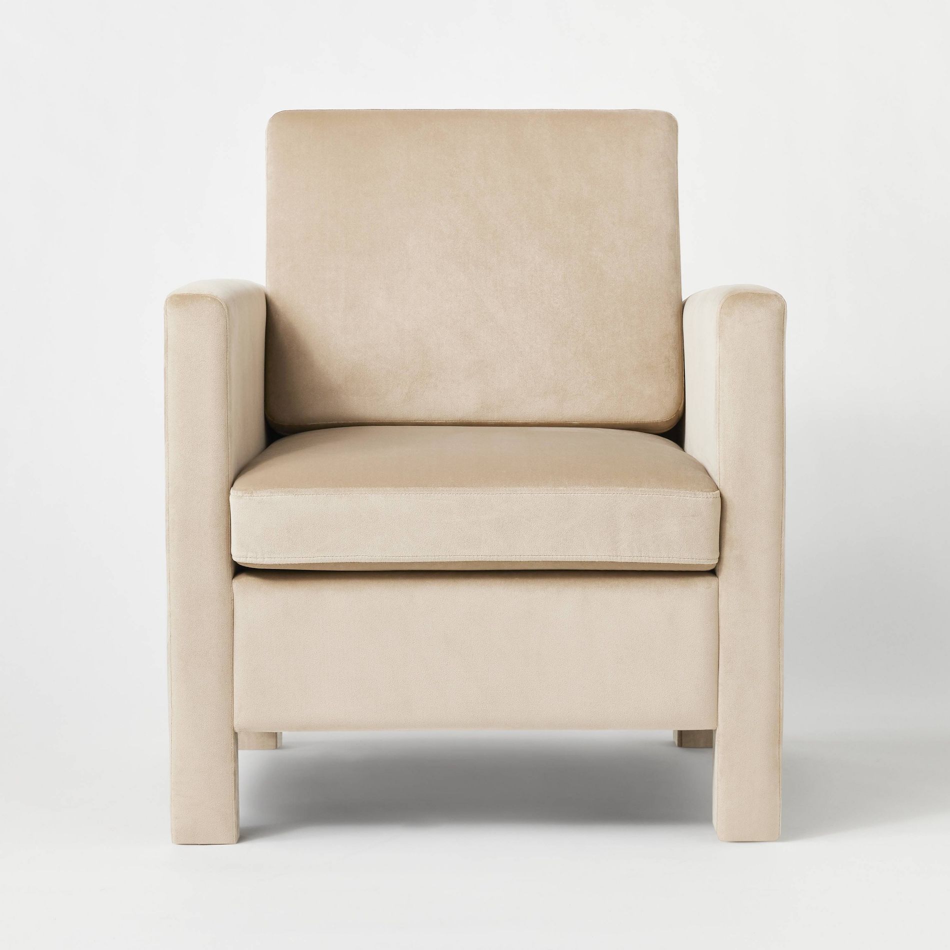 Bellfield Fully Upholstered Accent Chair Light Brown Velvet - Threshold™ designed with Studio McGee, Assembly Required.