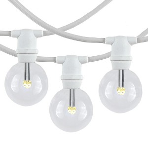 Novelty Lights 25 Feet Heavy Duty Light Strings and Sets with 25 In-Line E12 Sockets, White Wire PVC Stringer, 12" Spacing, End-To-End Connectable - 1 of 4