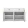 NicBex 2 Drawers and 4 Doors Storage Cabinet, Adjustable Shelves Sideboard Buffet Cabinet with Storage for Kitchen, Living Room, Corridor - 2 of 4