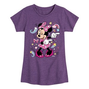 Girls' - Disney - Minnie Mouse Fitted Short Sleeve Graphic T-Shirt - 1 of 4