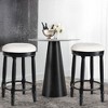 Kumasinova 26"H Vintage Bar Stools Set of 2,360°Swivel Rubberwood Stools for Kitchen Island&Dining Room,Stylish Upholstered Accent Stools - 2 of 4