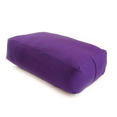 Gaiam Yoga Bolster Rectangular Meditation Pillow, Purple, Blocks