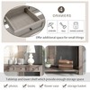 Console Tables, Narrow Sofa Table With 4 Drawers, Bottom Shelf, Solid Wood Frame And Legs Farmhouse Entryway Table Cabinet - 4 of 4