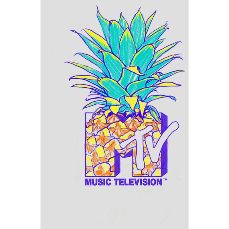 Women's MTV Pineapple Logo Racerback Tank Top, 2 of 5