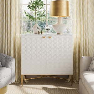 Bella Depot 31.5'' 2-Door Modern Accent Cabinet with Tapered Metal Feet - 1 of 4