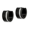 Chisel Stainless Steel Polished Black IP-plated Hinged Hoop Earrings - 4 of 4