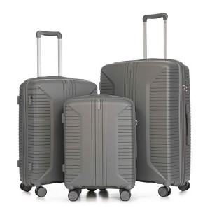 MAYEERTY 3-Piece Luggage Set (20"/24"/28") - PP Spinner Wheels, Carry-On, Matching Color, Combination Lock - 1 of 4