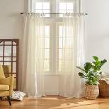 Vienna Tie-Top Sheer Cottagecore Single Window Curtain Panel - Elrene Home Fashions