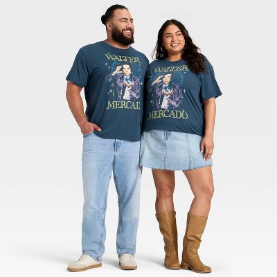 Latino Heritage Month Adult Graphic Walter Mercado Short Sleeve T-Shirt - Navy Blue