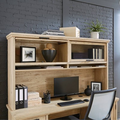 Prime Oak 72" Desk Hutch with Glass Doors