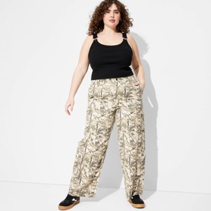 Women's Mid-Rise Straight Leg Cargo Pants - Wild Fable™ - 1 of 3
