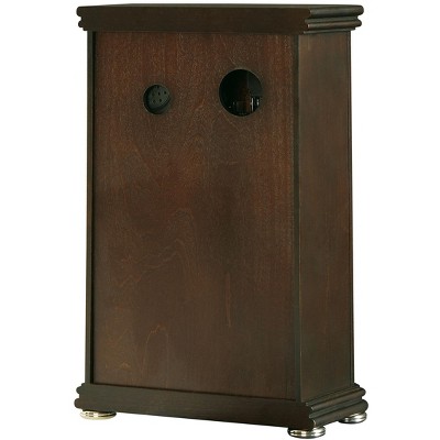 Espresso Brown Quartz Mantel Clock with Chimes