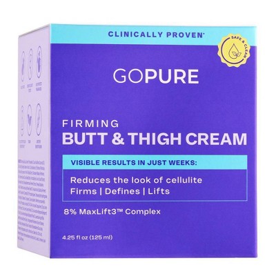 goPure Firming Butt & Thigh Cream - 4.25 fl oz: Unscented, Jar, Hand And Body Lotion, Suitable For All Skin Types