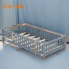 ROOMTEC Floor Bed with Safety Guardrails and Door for Kids - 3 of 4