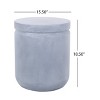Maggift Patio End Table, Decorative Unique Design Coffee Table for Drinks, Plants and Accessories, Blue, 15.5"*15.5"*18.5" - 2 of 4
