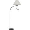 Cal Lighting 100W 3 way Ashland mini arc metal floor lamp with gooseneck 2W led reading light - 4 of 4