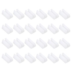 Unique Bargains Plastic Non-Slip Silent Rectangle Floor Chair Leg Cover 48 Pcs - 1 of 4