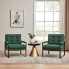 Art Leon Mid Century Modern Fabric Accent Chairs with Padded Armrest and Metal Frame - 3 of 4