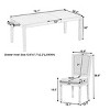 7 PCS Farmhouse Extendable Dining Set, Table with 2 Storage Drawers, 6 Upholstered Rubber Wood Frame Chairs with Polyester Cushion-Baofuwish - 4 of 4