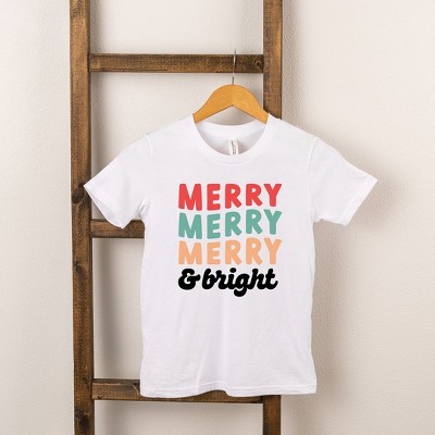 The Juniper Shop Merry And Bright Stacked Youth Short Sleeve Tee