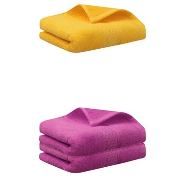 REGALWOVEN 3 Pack Solid Stripe Absorbent Soft Decorative Hand Towels for Bathroom 13" x 30"