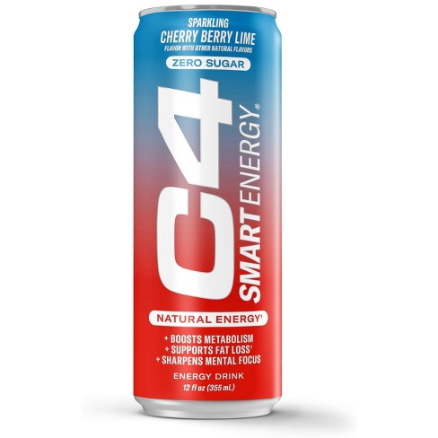 C4 Smart Energy Cherry Berry Lime Performance Drink - 12 Fl Oz Can : Target
