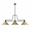 Melange 3-Light Billiards Pendant - Matte Black Steel, Dimmable, 52" Length - 4 of 4